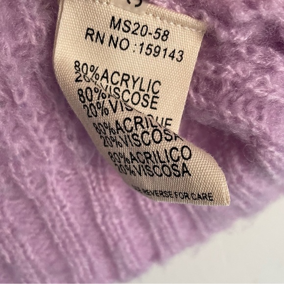 FRNCH Paris Norhen Super Soft Lavender Purple Sweater - Size Medium - Picture 13 of 14